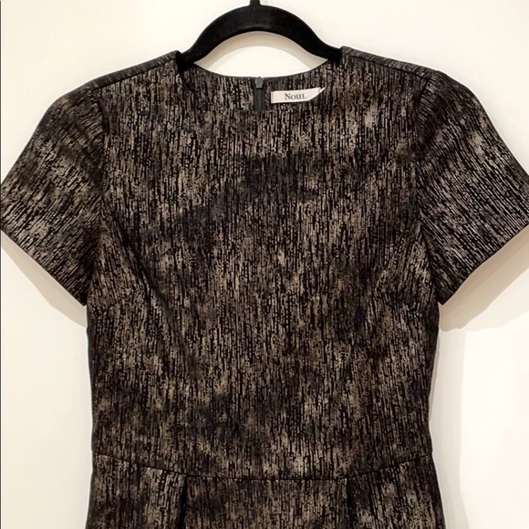 OAK + FORT | Black and gold dress - Picture 4 of 5